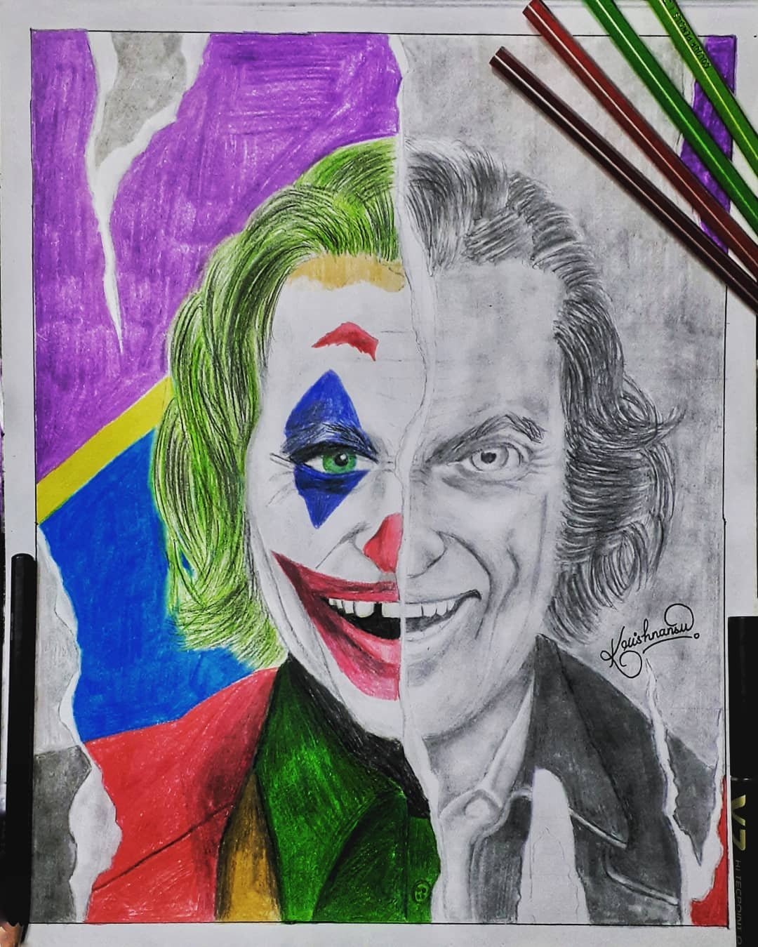 #joker #artist #artoftheday #artistsoninstagram #artistic #artwork #artgallery #realistic #pencilartist #pencilart #pencildrawing #creative #jokerart #joaquinphoenix #poster #instagramartist #instagramart #jokerfans